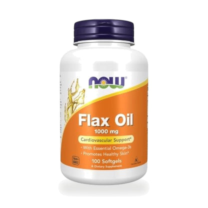 NOW Foods Organic Flax Seed Oil 1,000mg — 100 Softgels