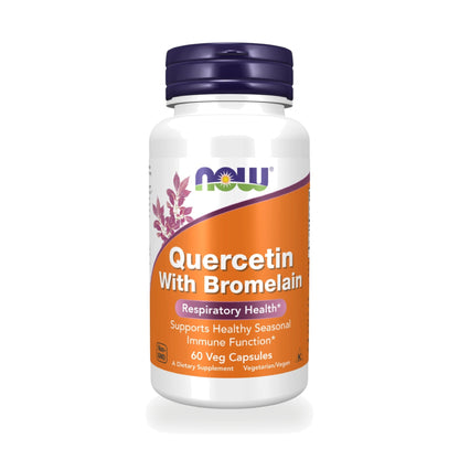 NOW Foods Quercetin with Bromelain Veg Capsules 400mg — 60 Veg Capsules