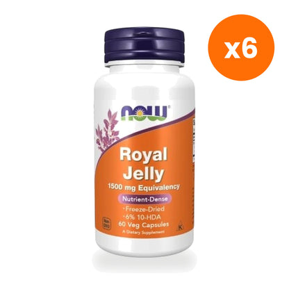 NOW Foods Royal Jelly Freeze Dried 1500mg for Everyday Wellness 60 Veg Capsules