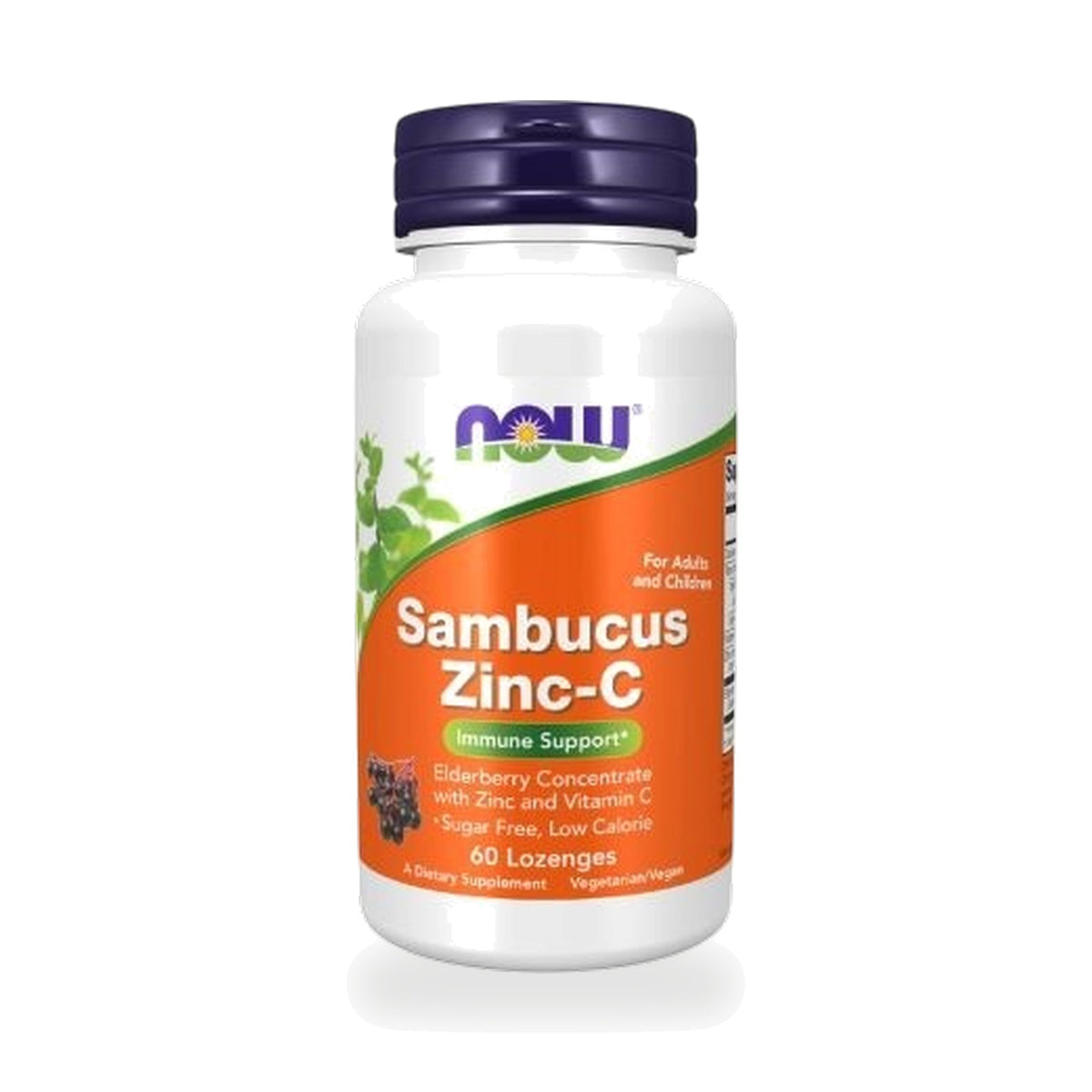 NOW Foods Sambucus Elderberry Zinc-C Lozenges — 60 Lozenges