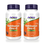NOW Foods Sambucus Zinc-C Elderberry Chewable Tablets — Twin Pack