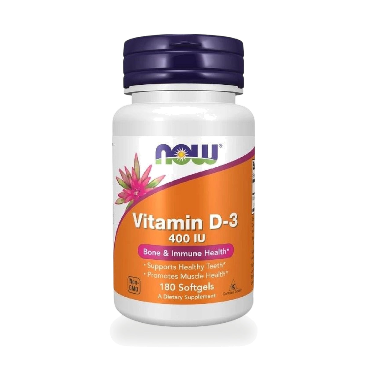 NOW Foods Vitamin D3 Softgels 400 IU — 180 Softgels