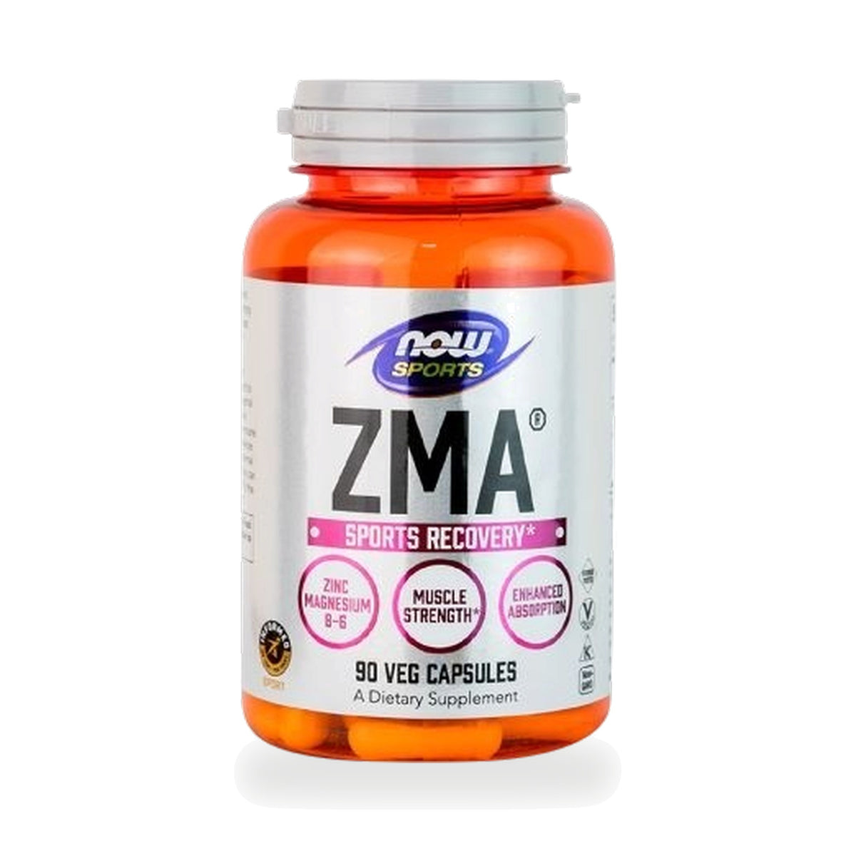 NOW Foods ZMA Zinc, Magnesium & Vitamin B6 Veg Capsules — 90 Veg Capsules