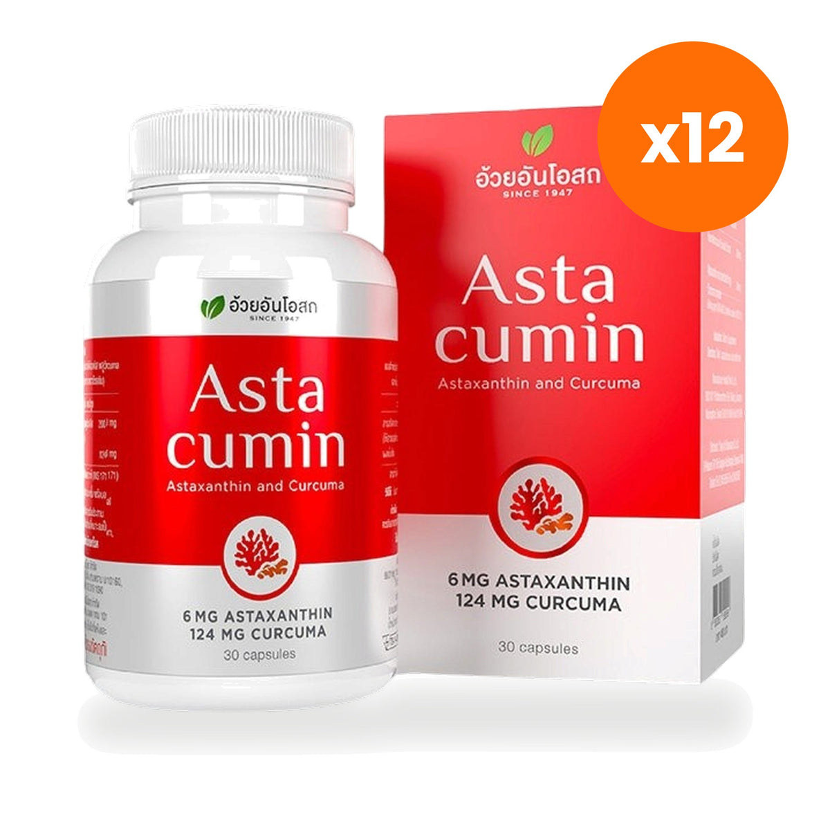 Ouay Un Osoth Astacumin Premium Astaxanthin 30 Capsules