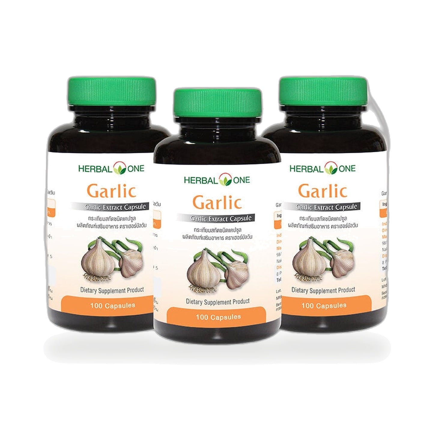 Ouay Un Osoth Herbal One Garlic Extract Capsules 300mg — 3 x 100 Capsules