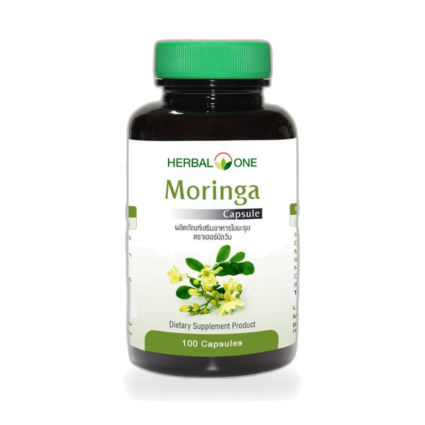 Ouay Un Osoth Herbal One Moringa Leaf Capsules 450mg — 100 Capsules