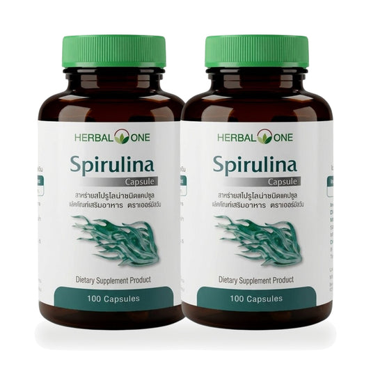 Ouay Un Osoth Herbal One Spirulina Capsules 400mg — 2 x 100 Capsules