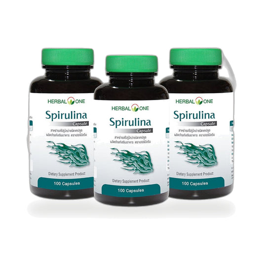 Ouay Un Osoth Herbal One Spirulina Capsules 400mg — 3 x 100 Capsules