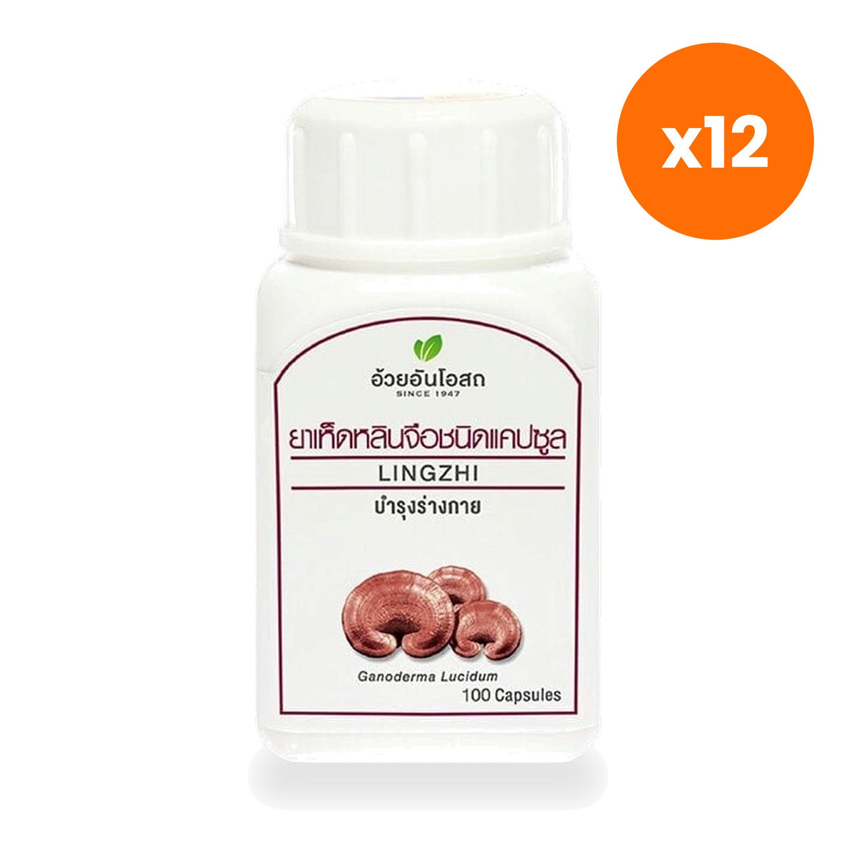 Ouay Un Osoth Reishi Mushroom Capsules 300mg 100 Capsules