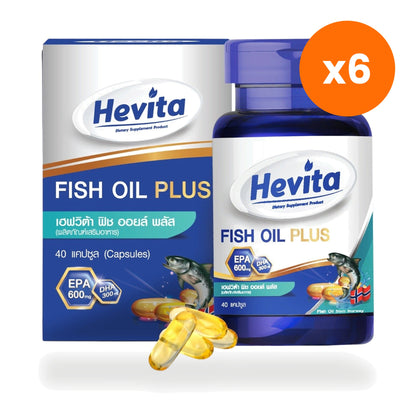 Panapat Fish Oil Plus EPA 600mg DHA 300mg for Heart and Brain Health 40 Softgels