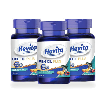 Panapat Hevita Fish Oil Plus EPA 600mg DHA 300mg — 3 x 40 Softgels