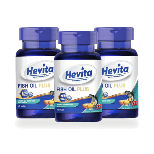 Panapat Hevita Fish Oil Plus EPA 600mg DHA 300mg — 3 x 40 Softgels
