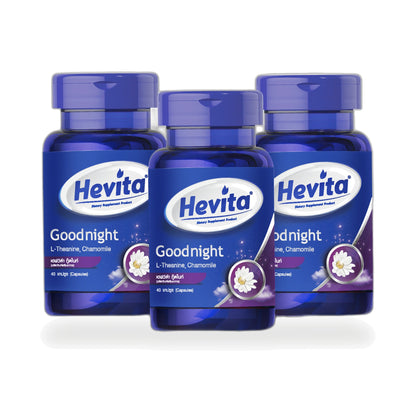 Panapat Hevita Good Night L-Theanine & GABA Capsules — 3 x 40 Capsules