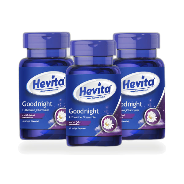 Panapat Hevita Good Night L-Theanine & GABA Capsules — 3 x 40 Capsules