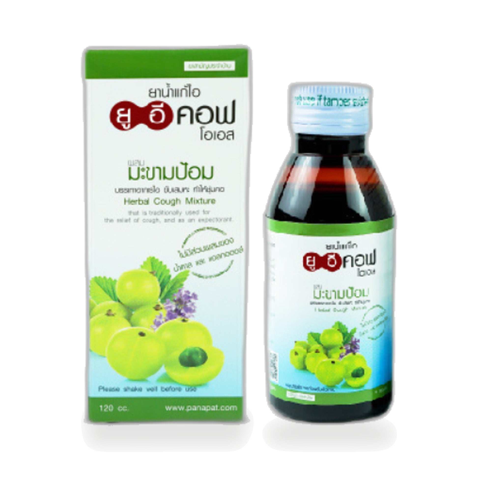 Panapat Uecof OS Sugar-Free Amla Herbal Throat Syrup — 6 x 120 ml