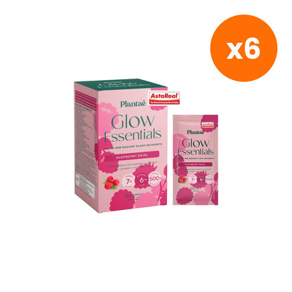 Plantae Glow Essentials Raspberry Swirl Drink Powder Box for Skin Nourishment