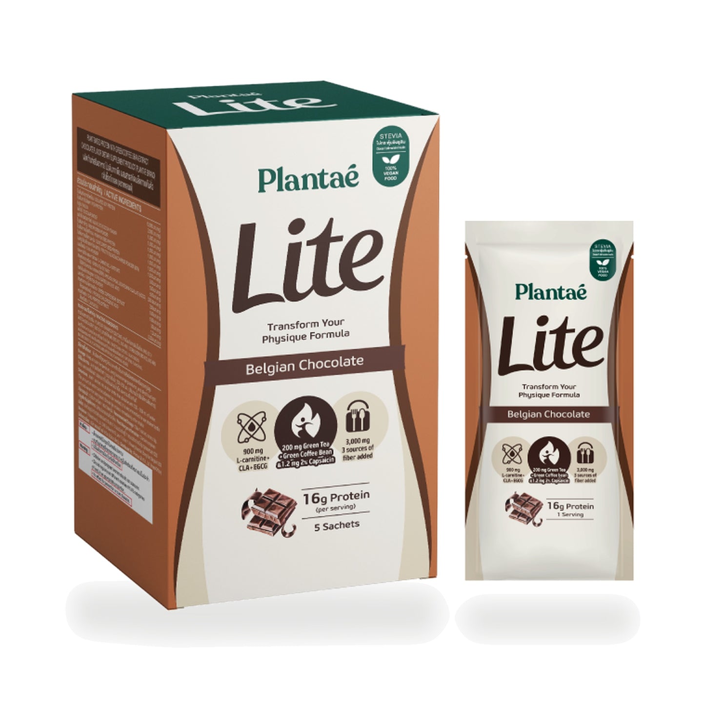 Plantae Lite Protein Belgian Chocolate Plant-Based Drink Powder (Box)