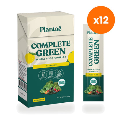 Plantae Whole Food Complex Green Yuzu Bliss Powder Box for Daily Gut Health Support 210 g
