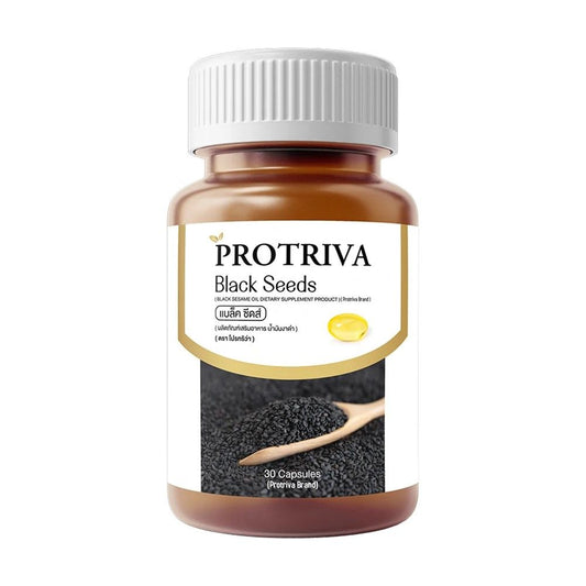 Protriva Black Seeds Cold-Pressed Black Sesame Oil Capsules — 30 Capsules