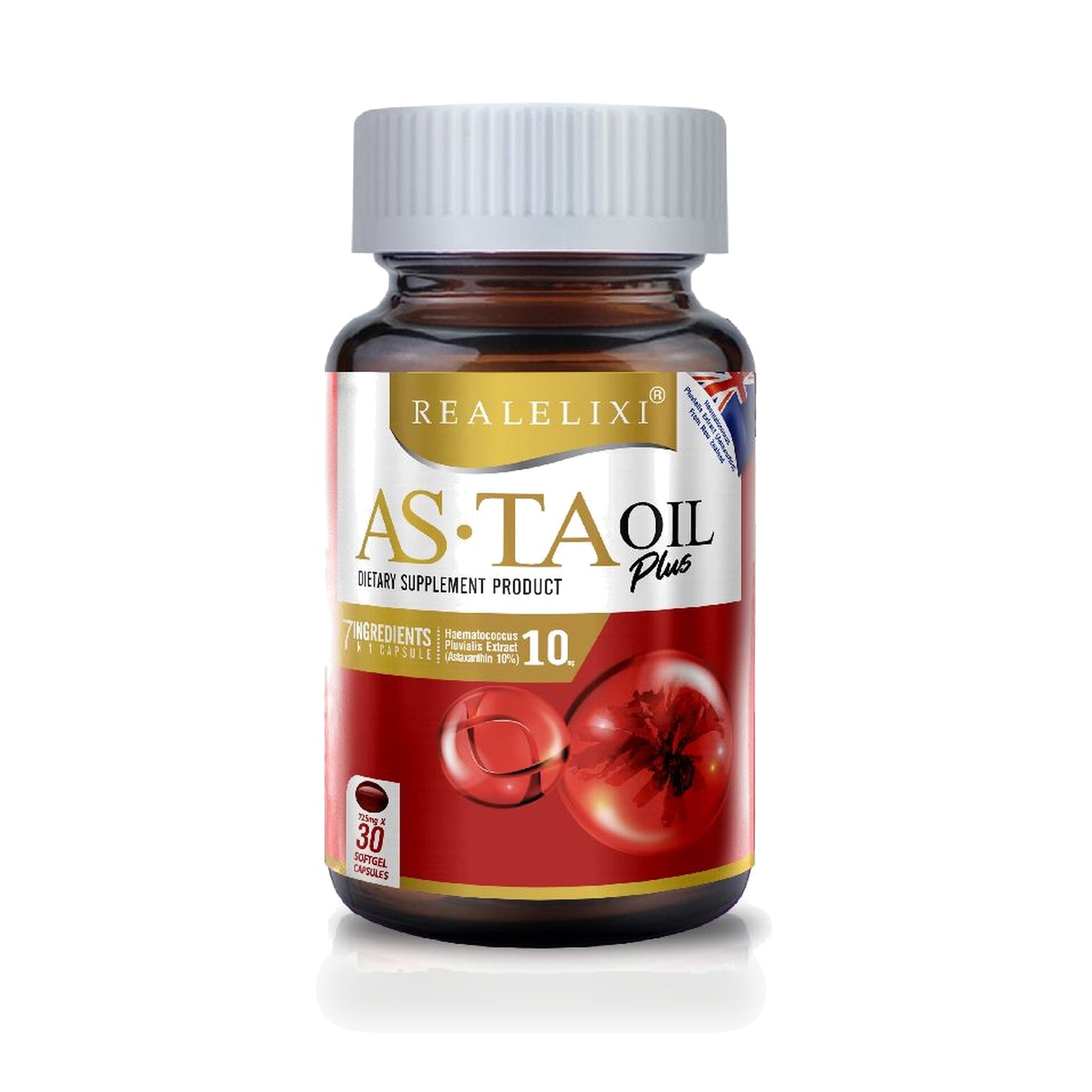 Real Elixir As-Ta Oil Plus Astaxanthin Softgels — 30 Capsules