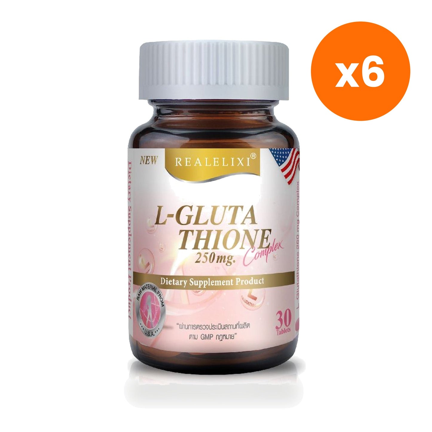 Real Elixir L Glutathione Complex 250mg 30 Tablets