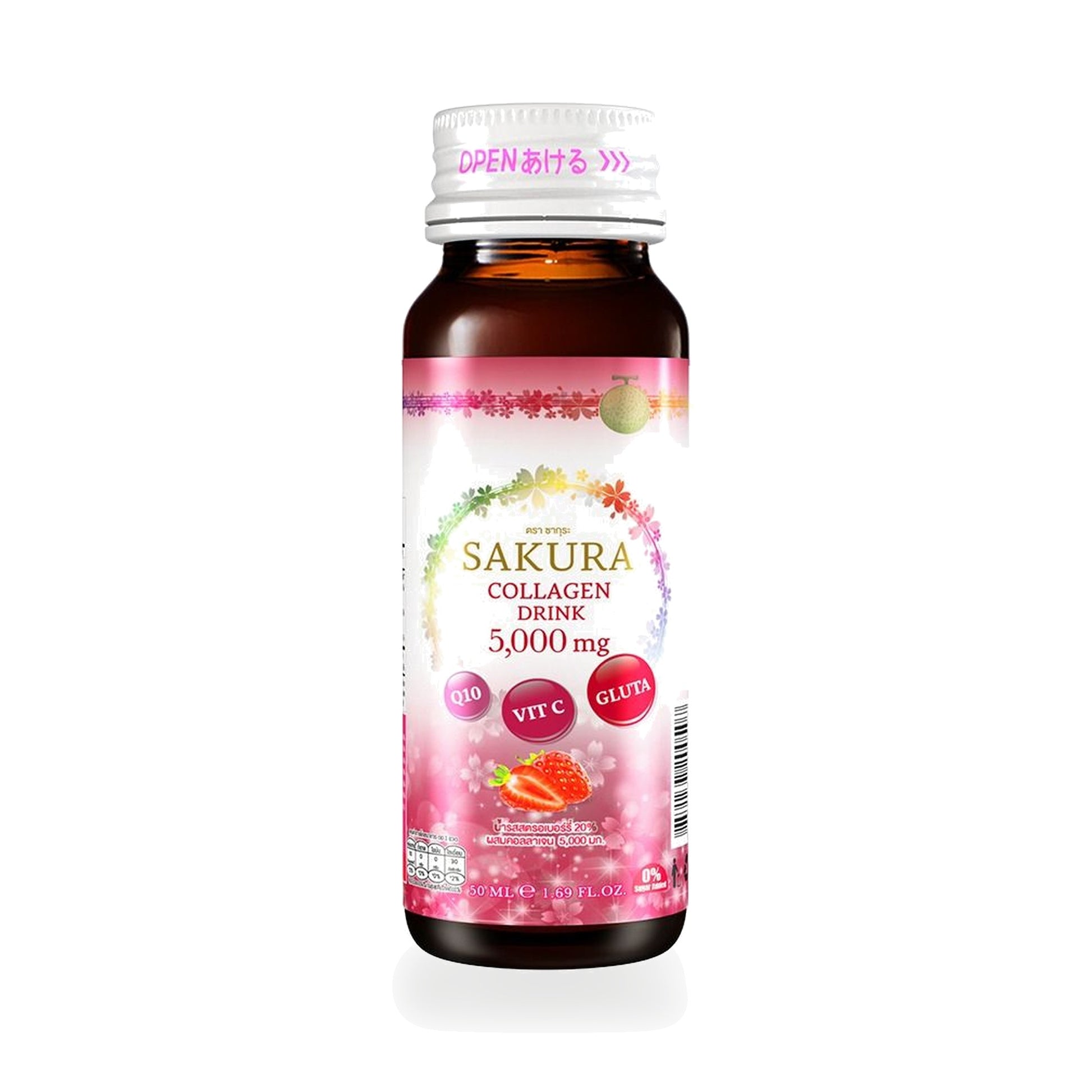 Sakura Collagen Drink Strawberry 5,000mg — 50 ml