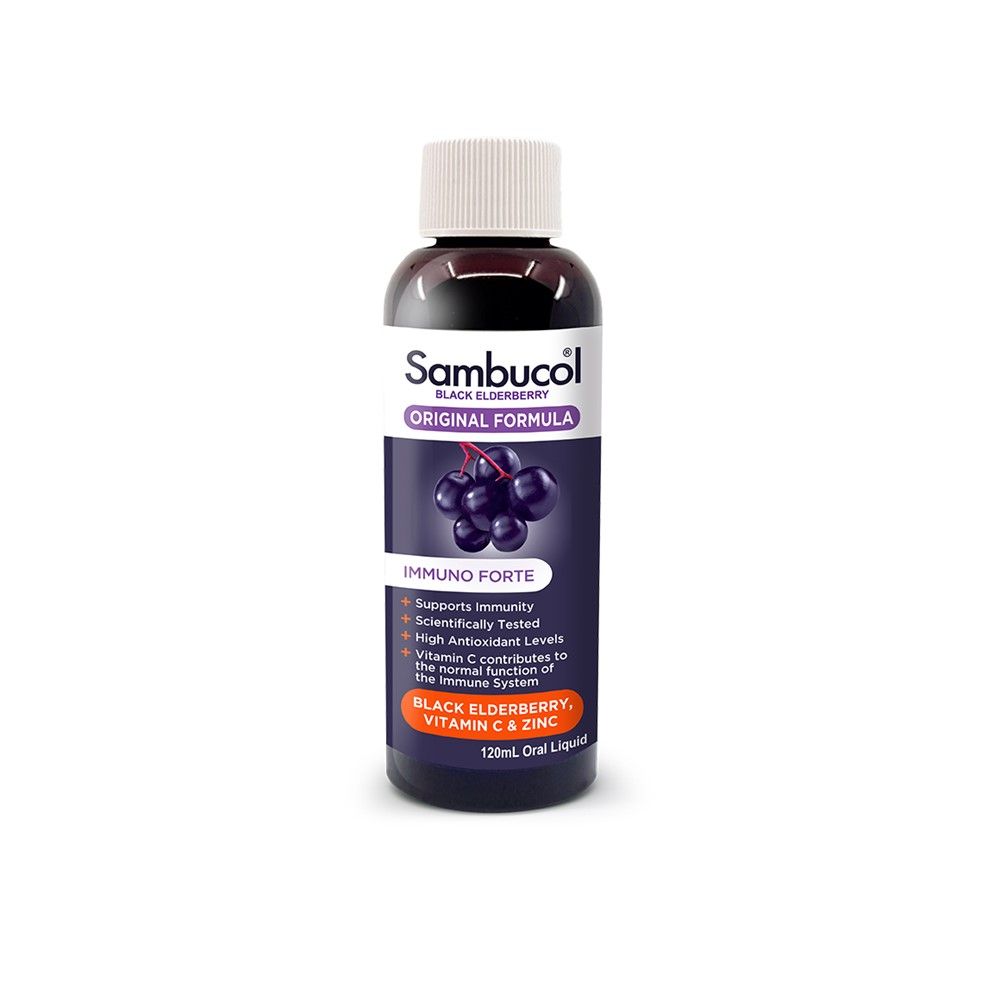 Sambucol Black Elderberry Liquid with Vitamin C & Zinc — 120 ml
