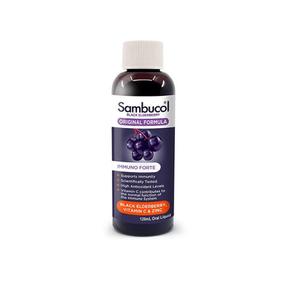 Sambucol Black Elderberry Liquid with Vitamin C & Zinc — 120 ml