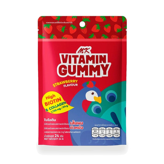 Strawberry Vitamin Gummies with Biotin & Collagen (MK) — 24 g