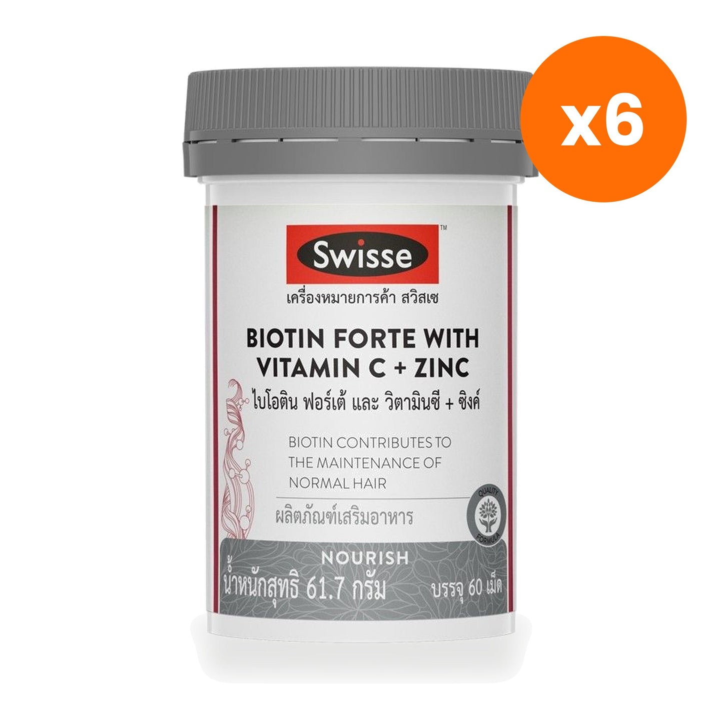Swisse Biotin Forte with Vitamin C Zinc Tablets 60 Tablets