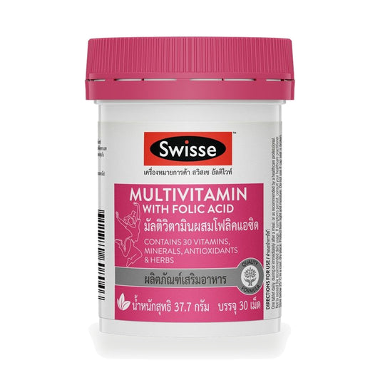 Swisse Ultivite Multivitamin with Folic Acid Tablets — 30 Tablets