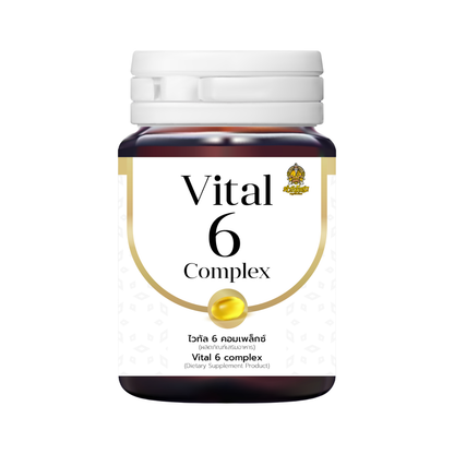 Tamra Posot Thai Herbs Vital 6 Complex Cold-Pressed Oil Softgels — 30 Softgels