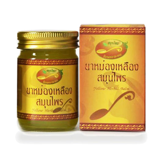 Traditional Thai Yellow Herbal Balm (Chon Thong) — 40 g