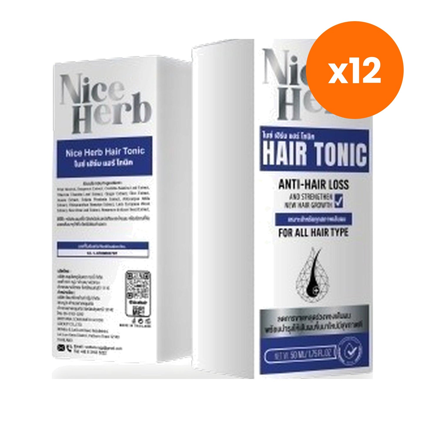 Tumrub Thai Nice Herb Herbal Hair Tonic Scalp for Healthy Locks 50 ml