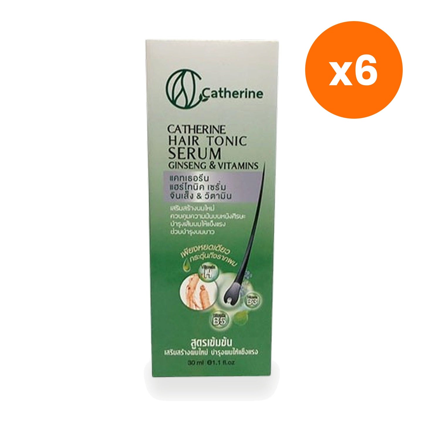 Tumrub Thai Panax Ginseng Vitamin Hair Tonic for Scalp Vitality 30 ml