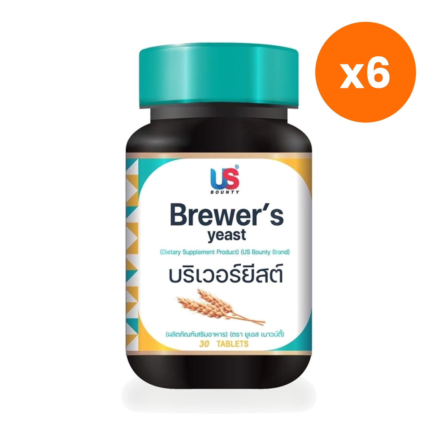 US Bounty Brewer's Yeast 500mg Tablets for Everyday Wellness 30 Tablets