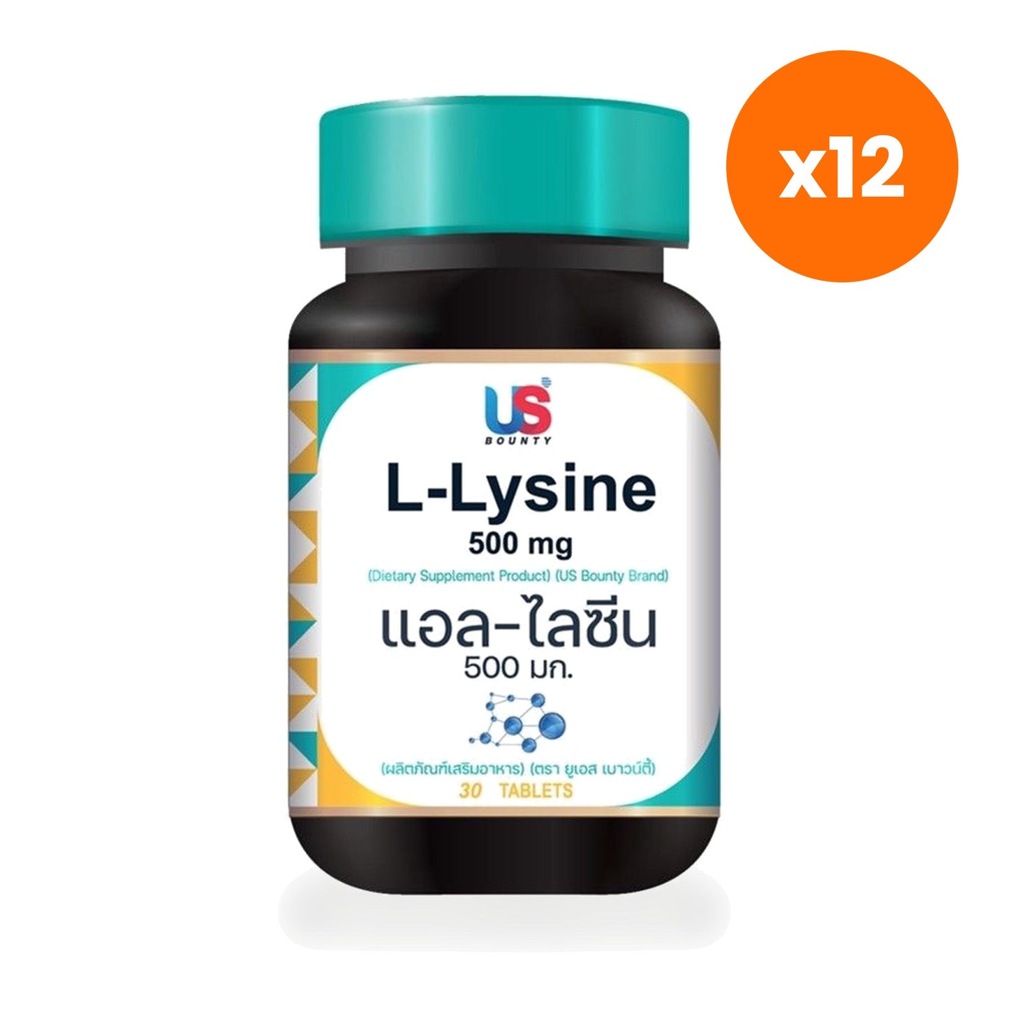 US Bounty L Lysine 500mg Tablets 30 Tablets