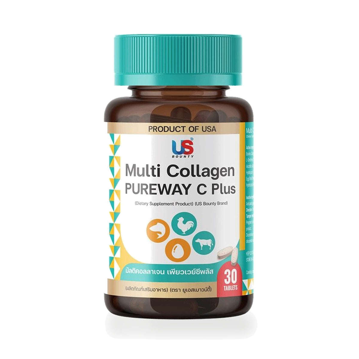 US Bounty Multi Collagen 1,000mg Tablets — 30 Tablets