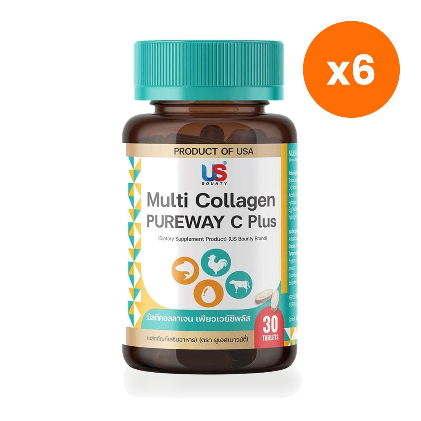 US Bounty Multi Collagen 1000mg Tablets Joint 30 Tablets