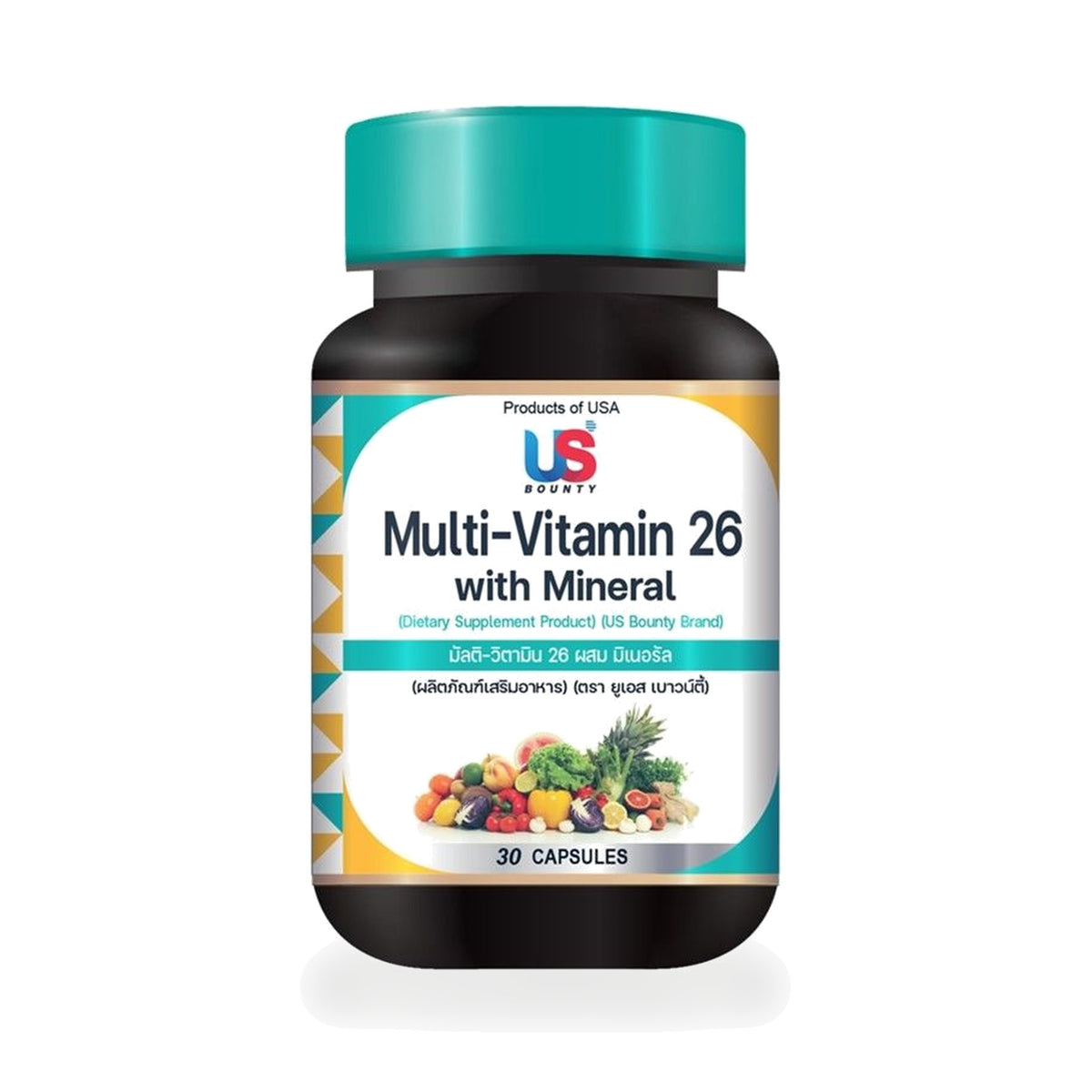 US Bounty Multivitamin 26 + Minerals Capsules — 30 Capsules