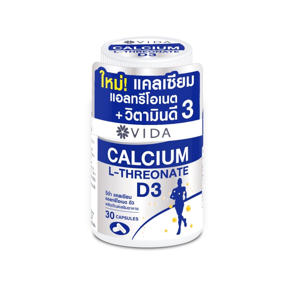 VIDA Calcium L-Threonate + Vitamin D3 Capsules — 30 Capsules