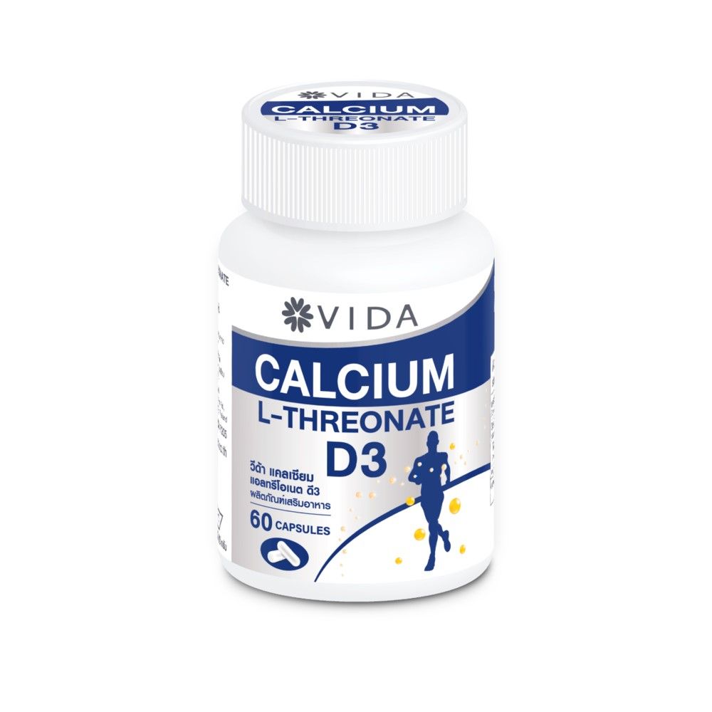 VIDA Calcium L-Threonate + Vitamin D3 Capsules — 60 Capsules