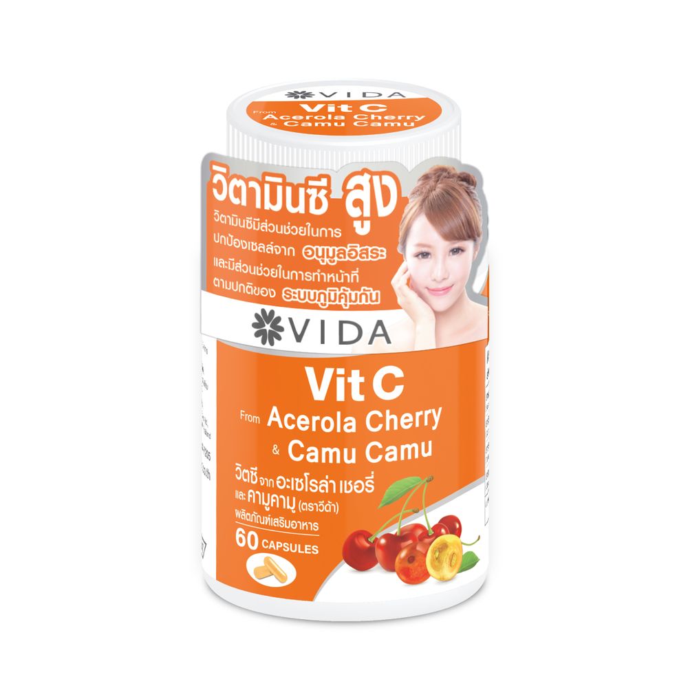 VIDA Vit C Acerola Cherry & Camu Camu Capsules — 60 Capsules