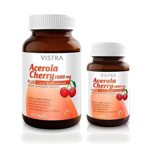 VISTRA Acerola Cherry Tablets 1,000mg — 145 Tablets (100 + 45)