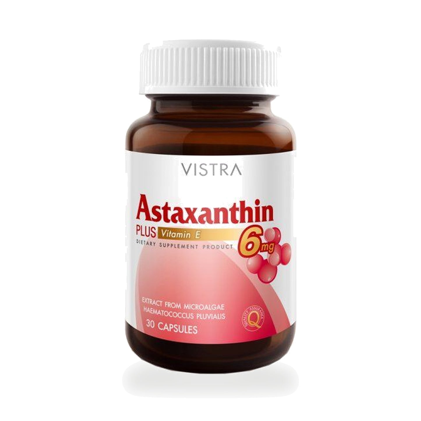 VISTRA Astaxanthin 6mg Plus Vitamin E Capsules — 30 Capsules