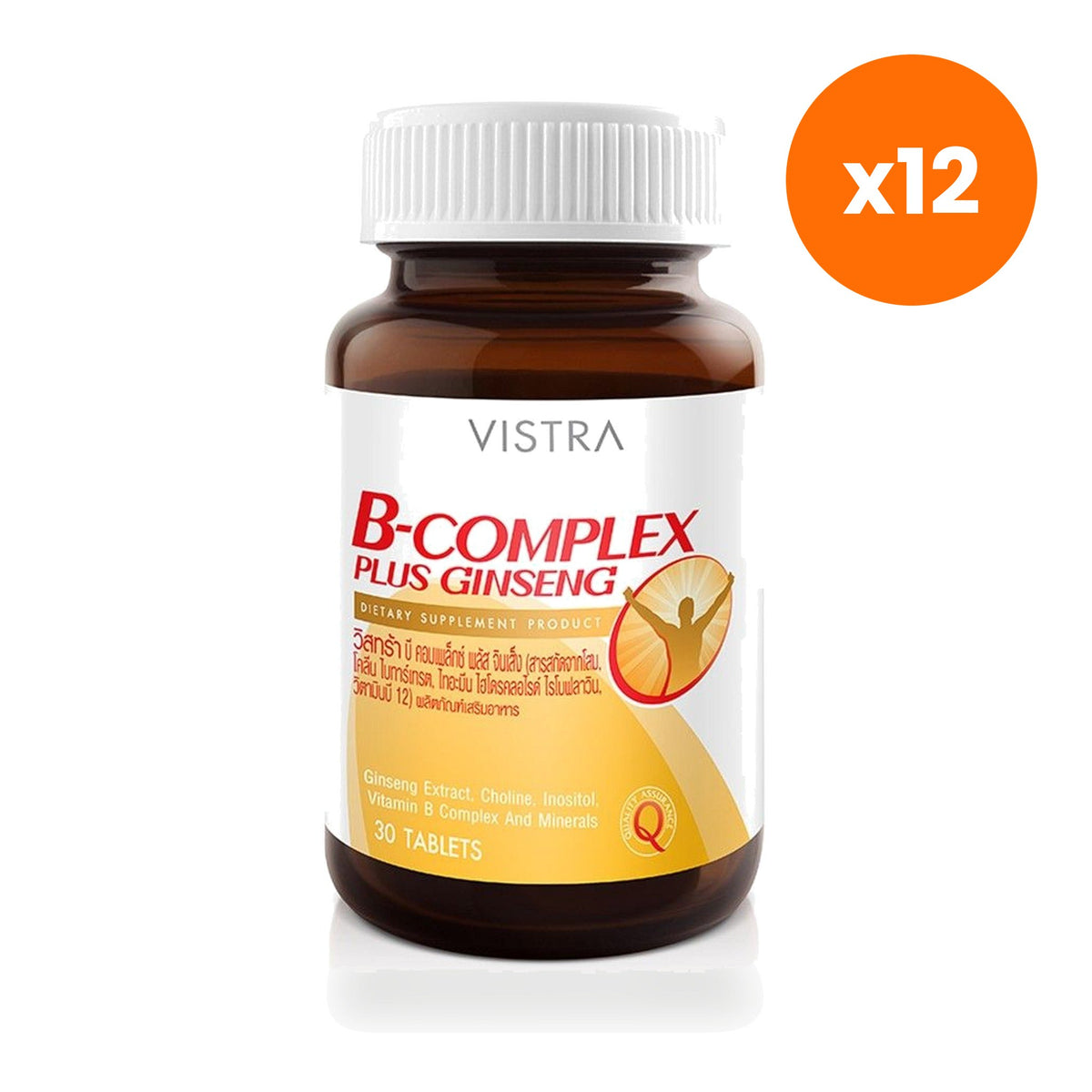 VISTRA B Complex Plus Ginseng 200mg Tablets 30 Tablets