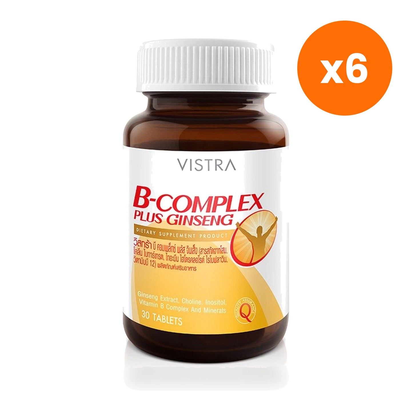 VISTRA B Complex Plus Ginseng 200mg Tablets 30 Tablets