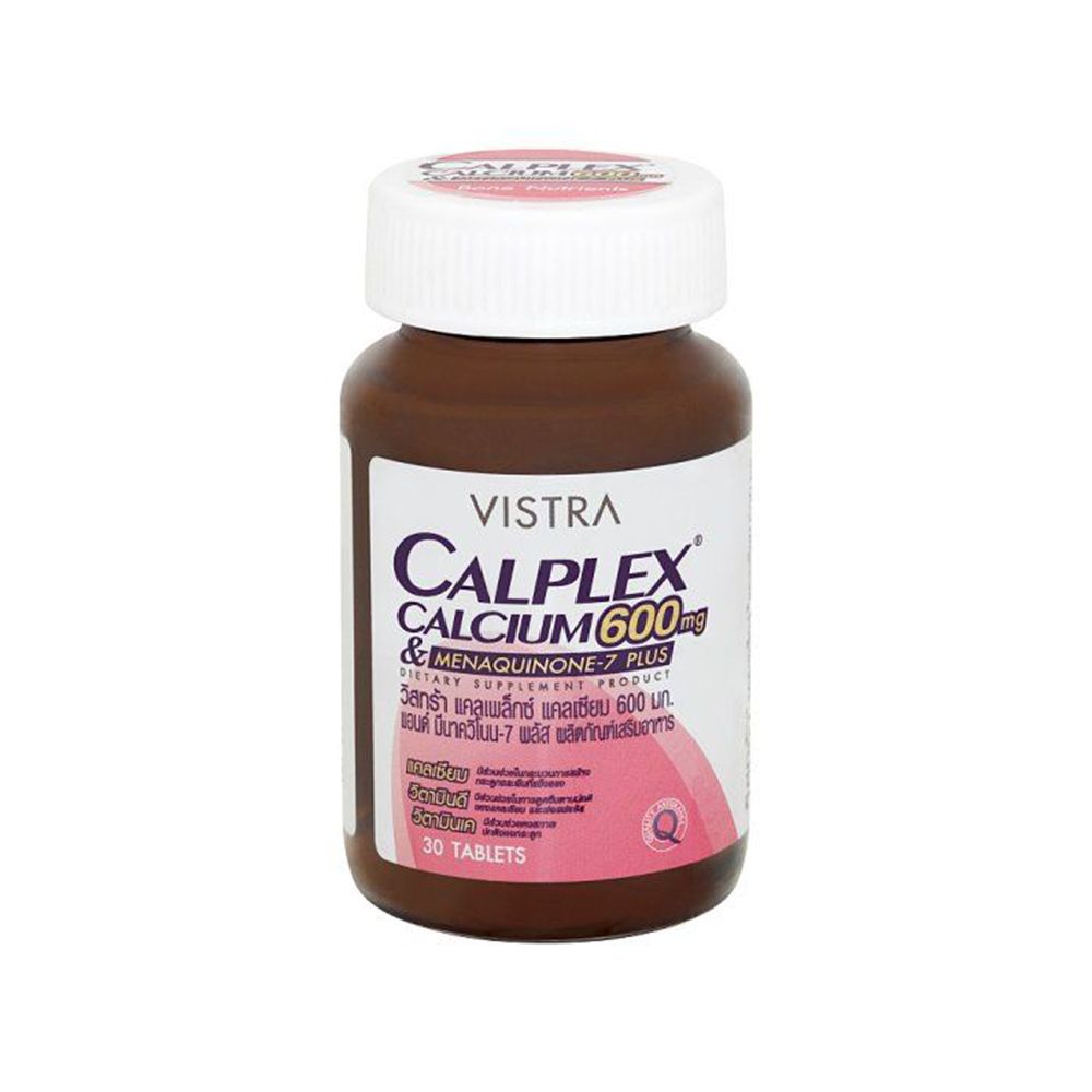 VISTRA Calplex Calcium 600mg & Menaquinone-7 Plus Tablets — 30 Tablets