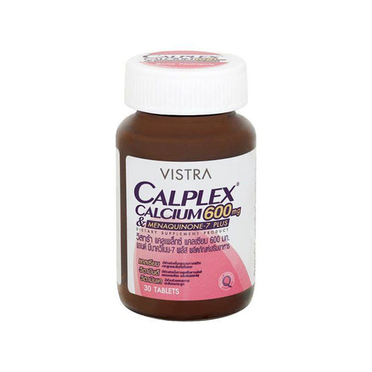 VISTRA Calplex Calcium 600mg & Menaquinone-7 Plus Tablets — 30 Tablets