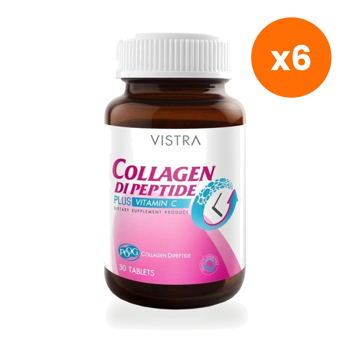 VISTRA Collagen Di Peptide 1000mg Vitamin C Tablets 30 Tablets